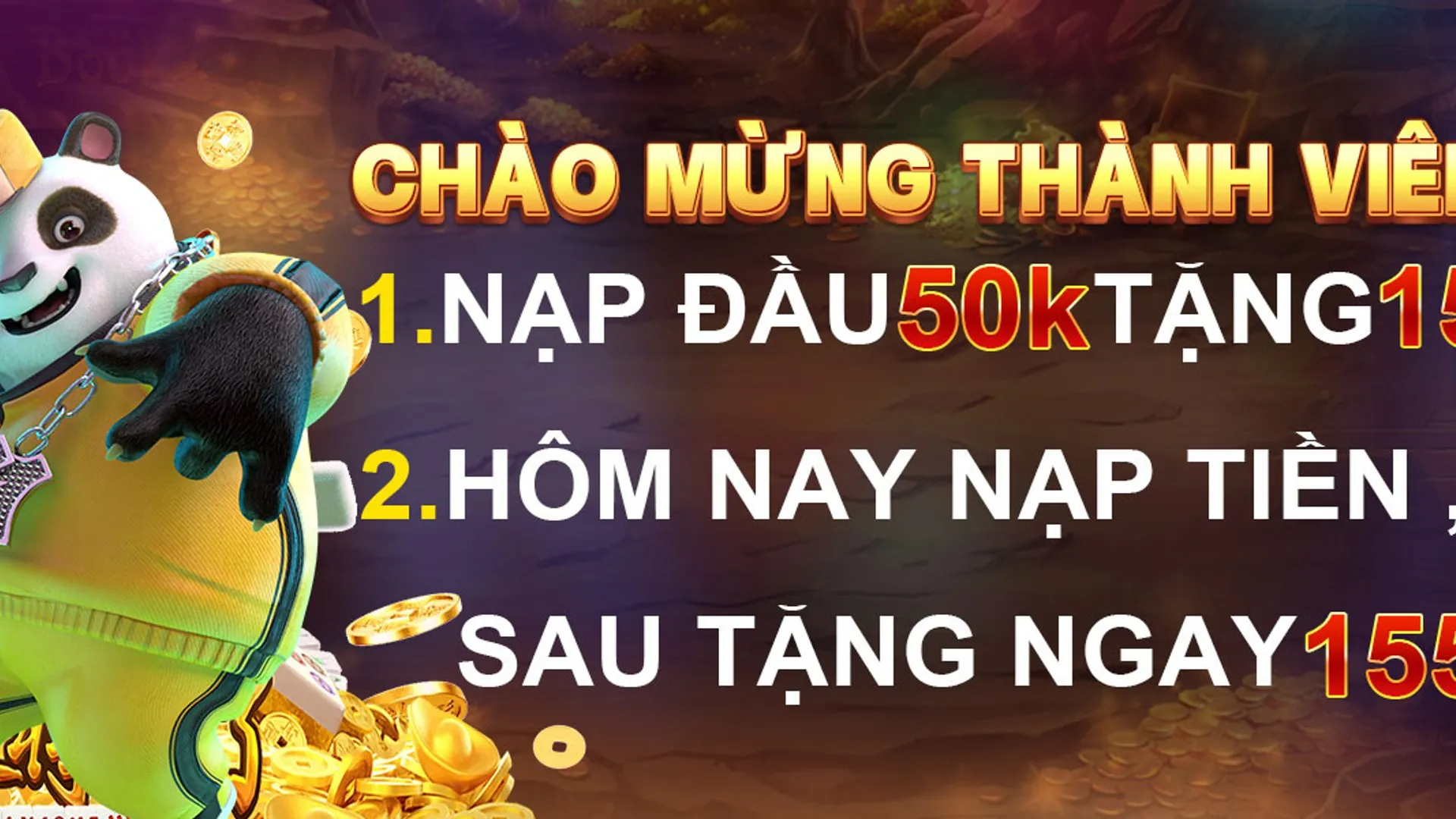 Hình ảnh chào mừng và hướng dẫn nạp tiền lần đầu tại km3888b